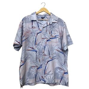 Van Heusen Mens XXL Tropical Bird of Paradise Palm Print Button Down CB310-TR-VH